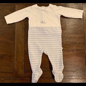 Jacadi cozy footed romper EUC